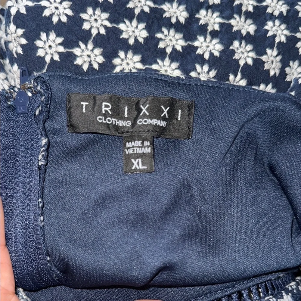 Trixxi Black and White A-Line Sundress Sleeveless